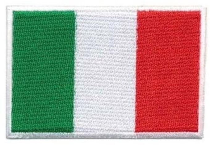 Patch - Strijkembleem - Italiaanse vlag - 7 x 4,5cm