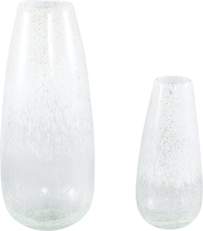 PTMD Ridda Ronde Vaas - H42 x Ø18,5 cm - Glas - Wit