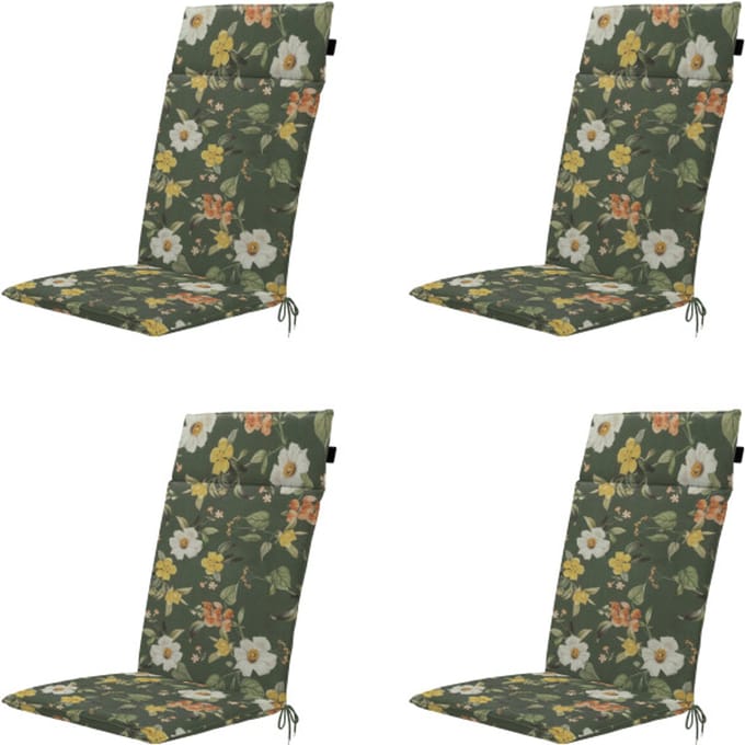 Madison tuintstoelkussen hoge rug julliete - 120x50x4cm set van