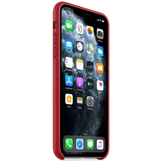 Leather Backcover voor de Apple iPhone 11 Pro Max - Red