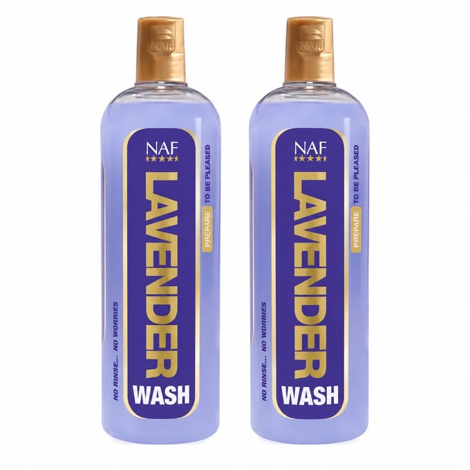 2 stuks - NAF - Lavender Wash - Paarden Douchemiddel - 500ml