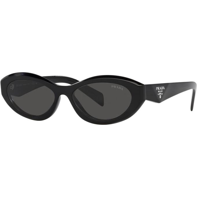 Prada Zijbrief Decoratie Onregelmatige Vorm Zonnebril Dames zonnebril Zwart PR26ZS16K08Z Basic Packaging-Eyeglass Case+Box,55