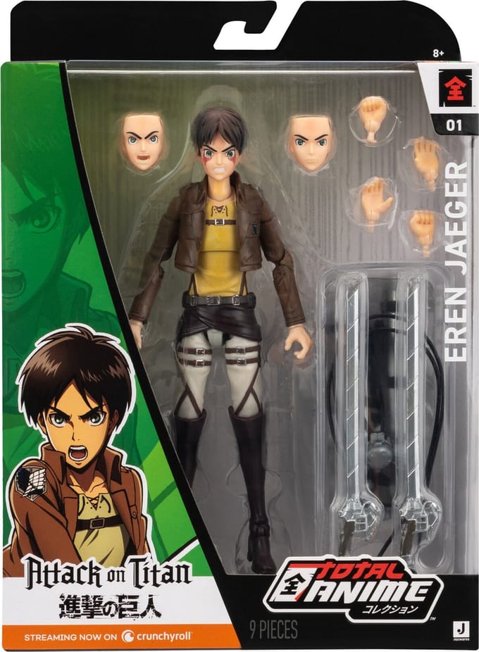 Jazwares Attack on Titan Total Anime Action Figure Eren Jaeger 17 cm Beeld