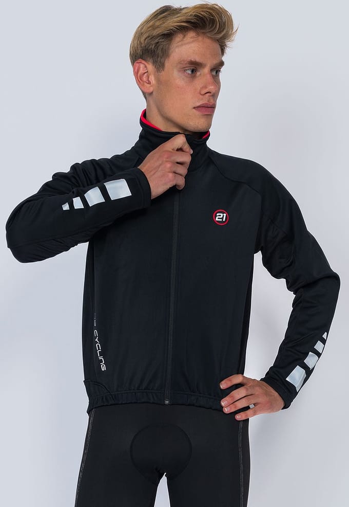 21Virages Fietsjack winter pro cycling heren zwart-S