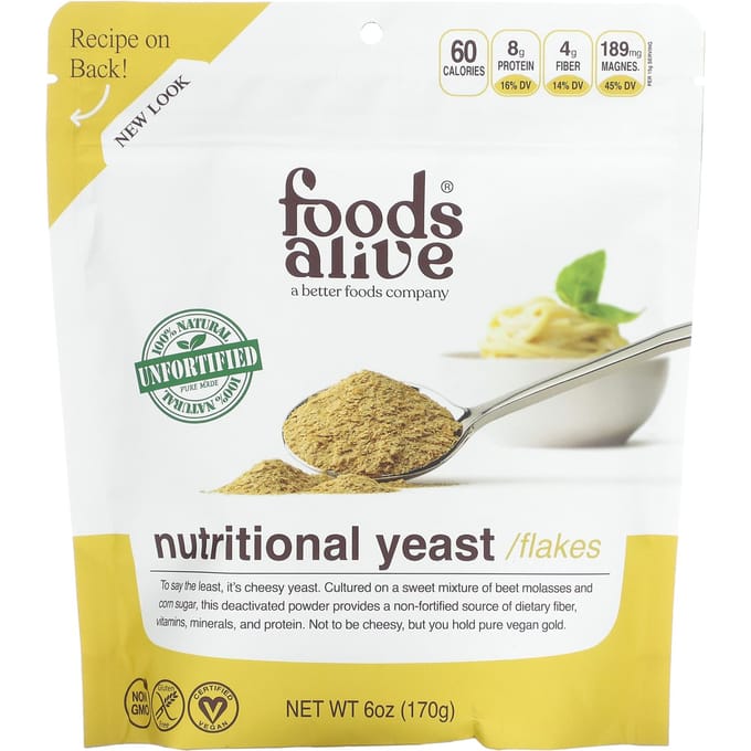 Flocons de levure nutritionnelle, 6 oz (170g)