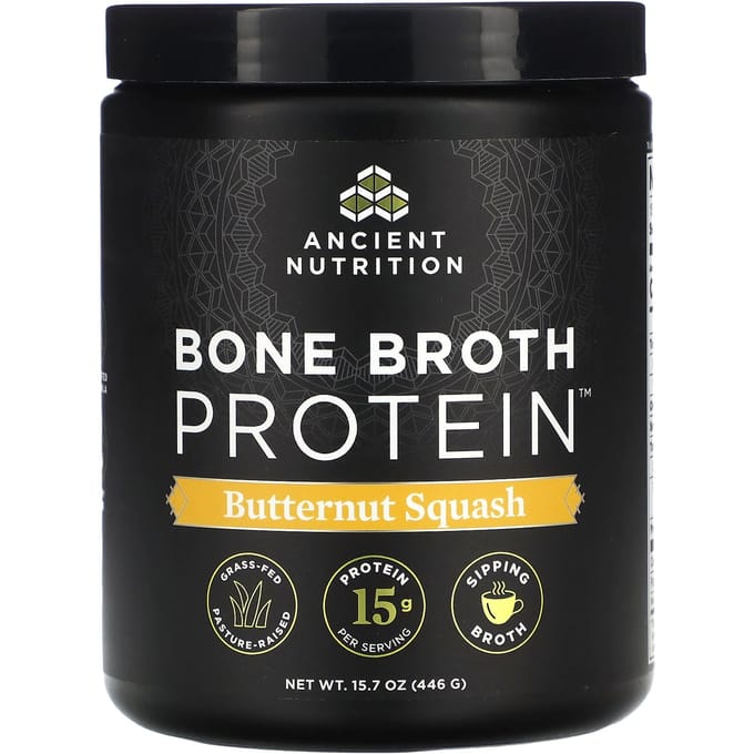 Ancient Nutrition, Protéine de Bouillon d'Os, Courge Butternut, 15,7 oz (446g)