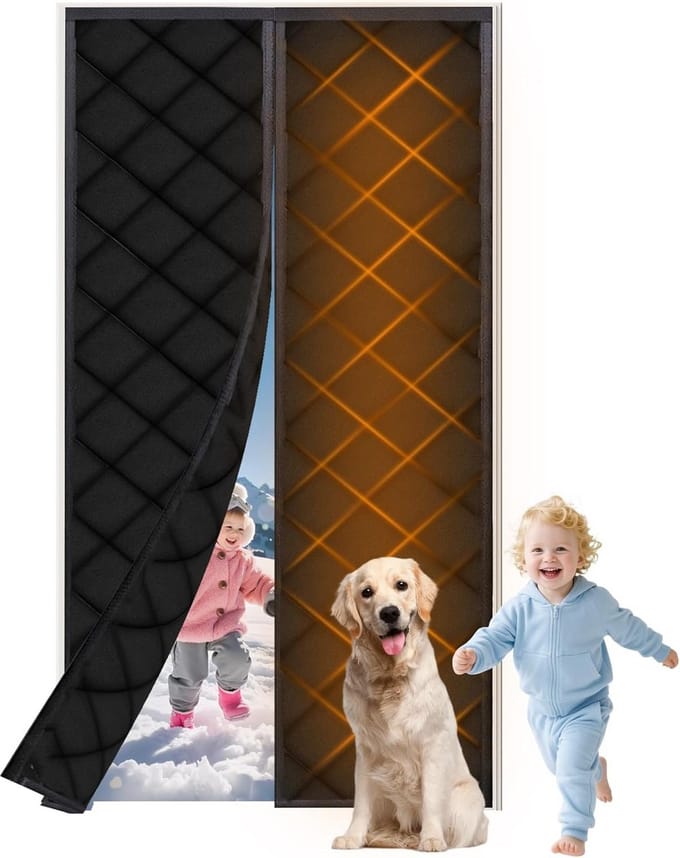 Thermisch Deurgordijn 100x210 cm - Isolerend, Waterdicht en Winddicht - Koudebescherming