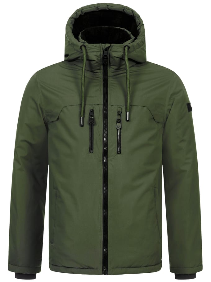 Alessandro Salvarini heren winterjas AS-332 met teddyvoering en capuchon