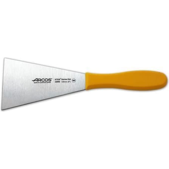 Spatule - Arcos - 2900 - Acier inoxydable Nitrum - Lame ergonomique - 12,5 x 9 cm jaune