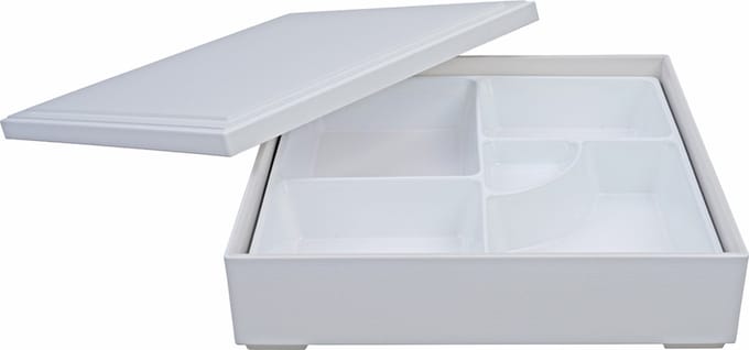 Lacquerware - Bento Box – Wit– 25.5 x 25.5cm