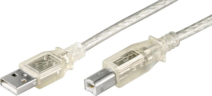 Goobay USB 2.0 Hi-Speed Cable, transparent 1.8 m