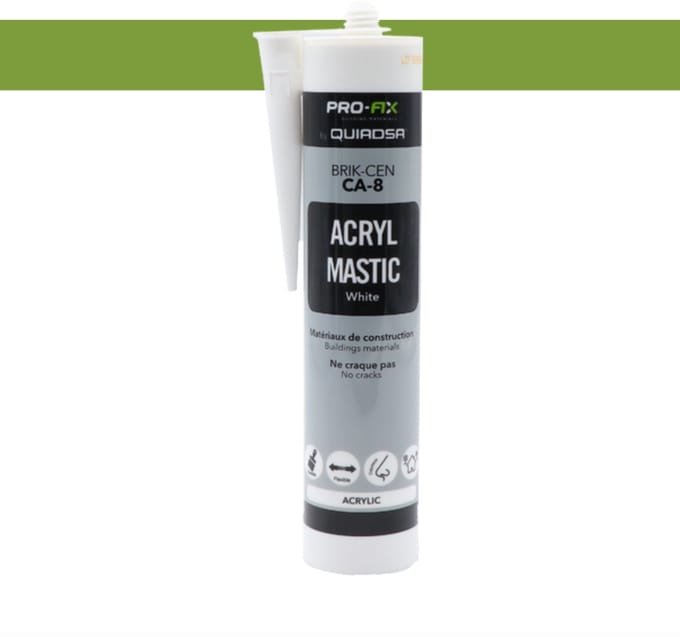 Pro-Fix Acrylaatkit Wit – 310 ml, Overschilderbaar, Binnen/Buiten - Schilderskit - Acrylkit