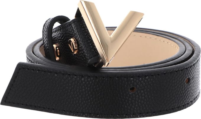 VALENTINO Riem Divina Belt W90 Nero / Oro Zwart