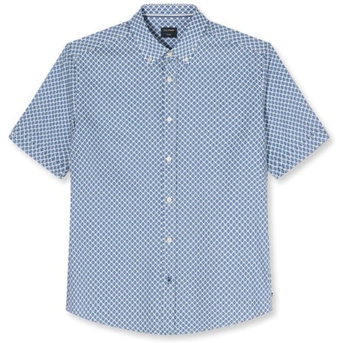 OLYMP Casual Overhemd, Regular Fit, Button-down, Blauw