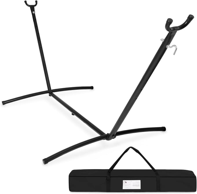 Hangmat Standaard - Draagbare Staande - Ontspanning Buiten - Gecoat Staal - 278 x 117 x 107 cm