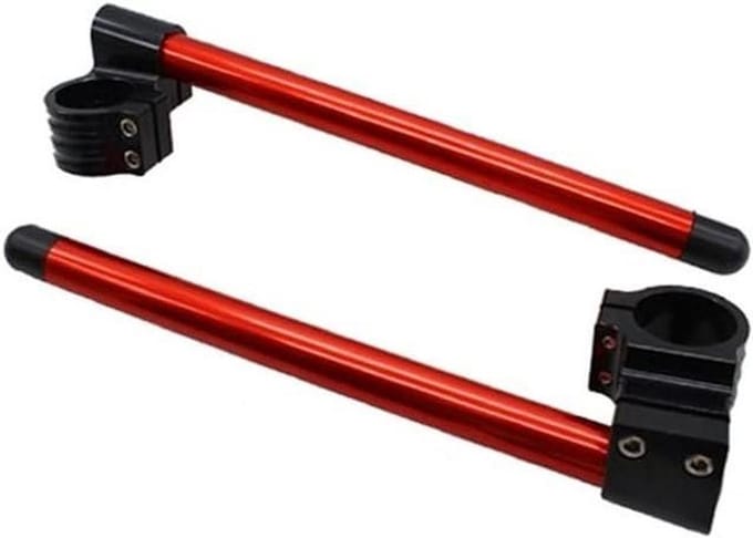 Stuurgrepen Motor - Clip-ons Vork - Verbeter Rijcomfort - Verstelbare Hoek - 31mm-55mm - Rood