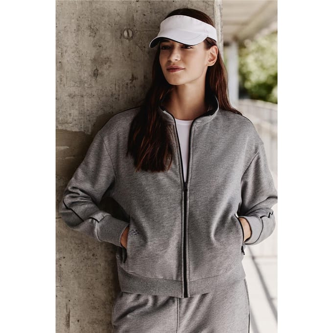 Overmaatse Sweatshirt met Ritssluiting en Broek Set