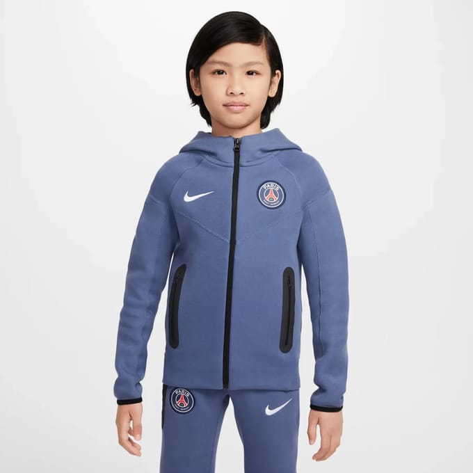 PSG kinder trainingsjack met volledige rits Tech Fleece 2025/26