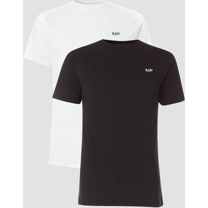 MP 2 Pack Mannen T-Shirt - Black/White - XXS