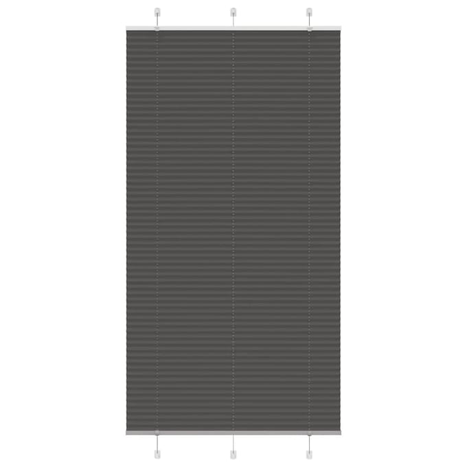 vidaXL - Plissé - rolgordijn - 105x200cm - stofbreedte - 104,4cm - polyester - zwart