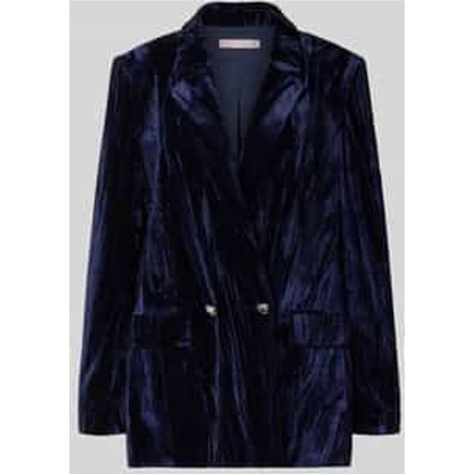 Relaxed fit blazer van fluweel met reverskraag