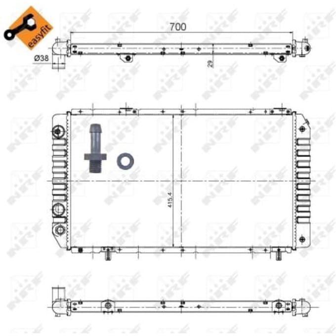 Radiator, motorkoeling NRF 52063