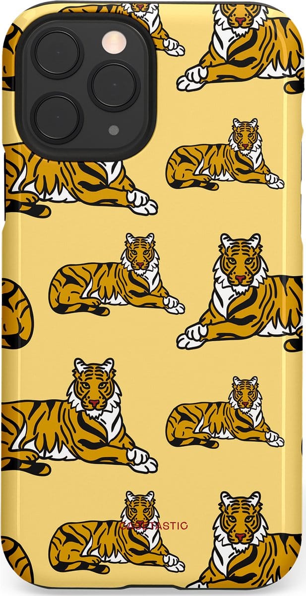 Casetastic hoesje geschikt voor Apple iPhone 11 Pro - Dubbellaagse bescherming - Onzichtbare jager - Fashion Case - Goud Taupe Donkergrijs