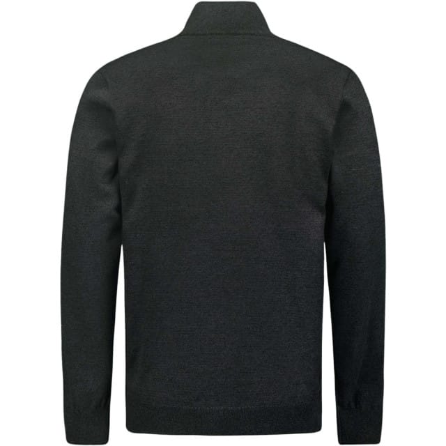 No Excess Pullover half zip 2 coloured melang dark grey