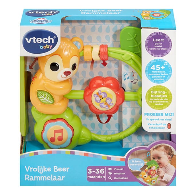 Vtech Vrolijke Beer Rammelaar Interactief speelgoed Grijp- en bijtspeelgoed