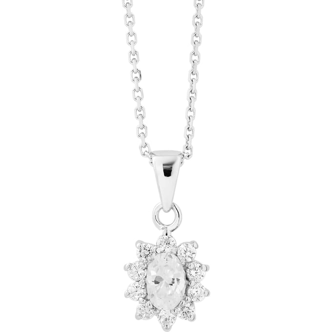 Ketting "Marquise" zilveren sieraden 925 - Kate