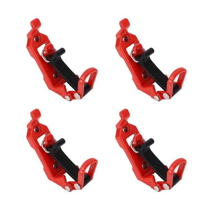 4 Sets Dakdrager Schopbevestiging Heavy Duty Multifunctioneel Metaal Rubber Klem Montagebeugel voor Dak rood