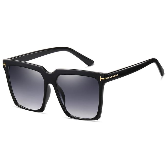 Mode Oversized Vierkante Zonnebril Dames Merk Design UV-bescherming Grote Verloop Vrouwen Bril Lentes De Sol Mujer As picture