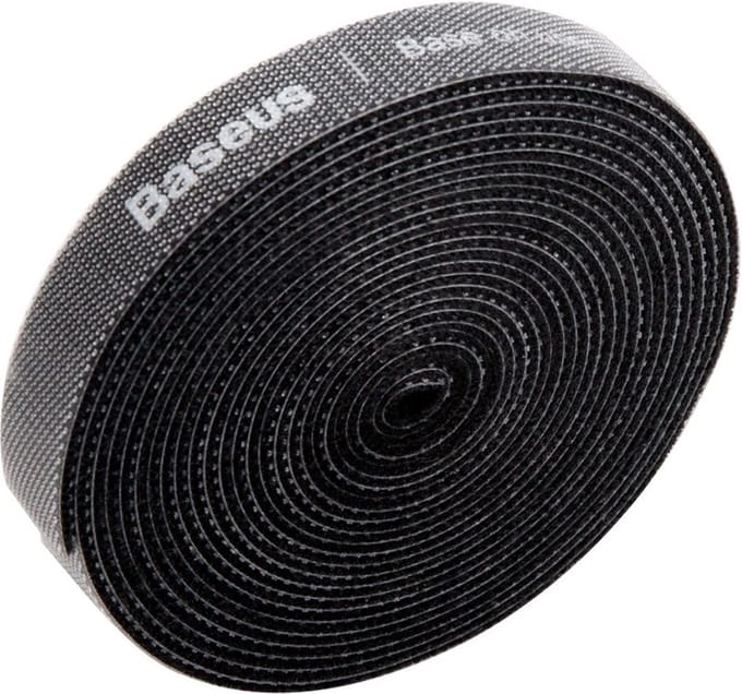 Baseus - Kabel Organiser - Kabelbinders - Klittenband zelfklevend - 1 Meter - Zwart