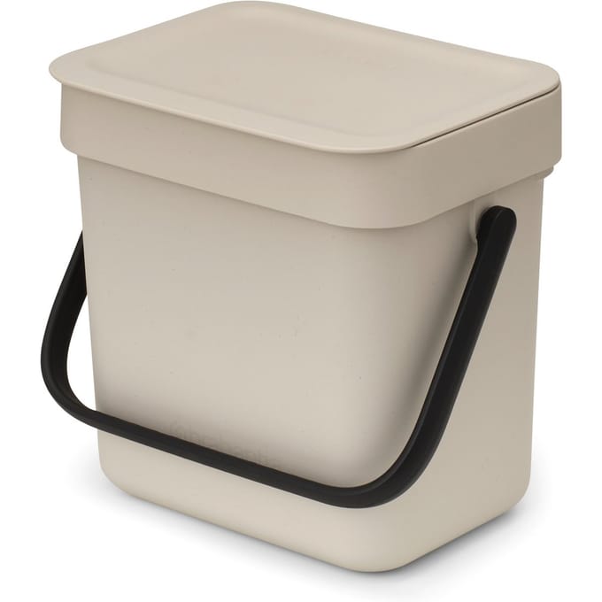 Brabantia Sort & Go Aanrecht Afvalbakje - 3 liter - Soft Beige