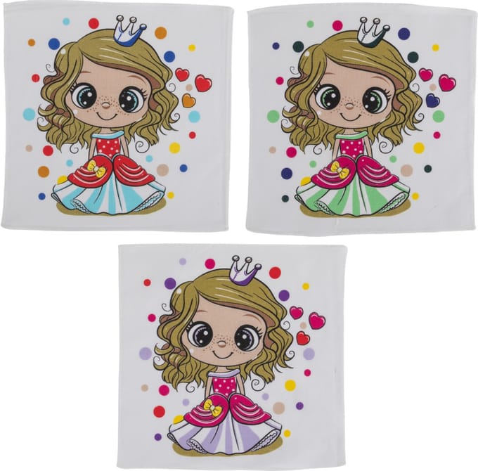 Sofil kinderzakdoeken Princess- 12 stuks - 27x27 CM