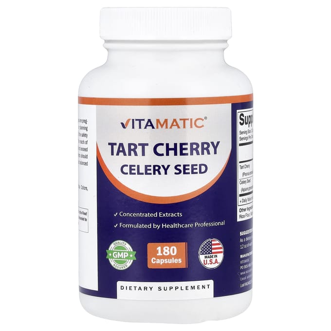 Vitamatic, Cerise Acide Graine de Céleri, 180 Gélules
