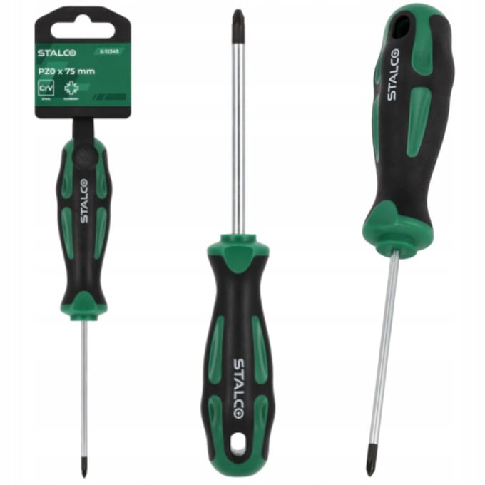 Stalco Pozidriv Schroevendraaier PZ0x75mm CrV - Precisie en Duurzaamheid