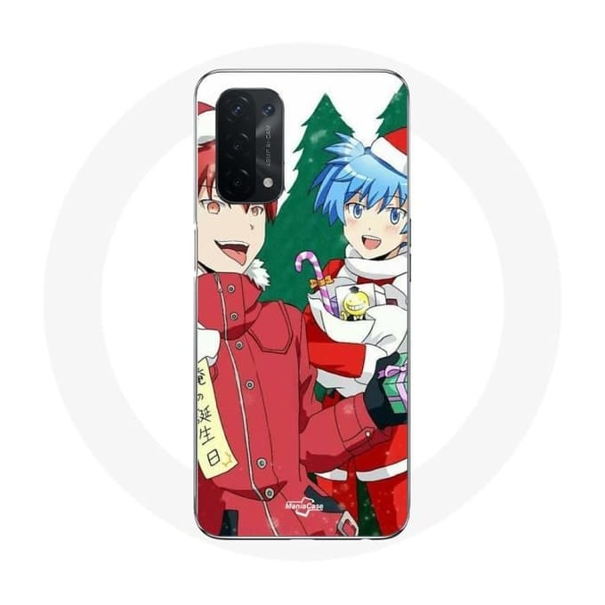 Coque pour Oppo A54 5G Karma et Nagisa Assassination Classroom Anime Christmas day