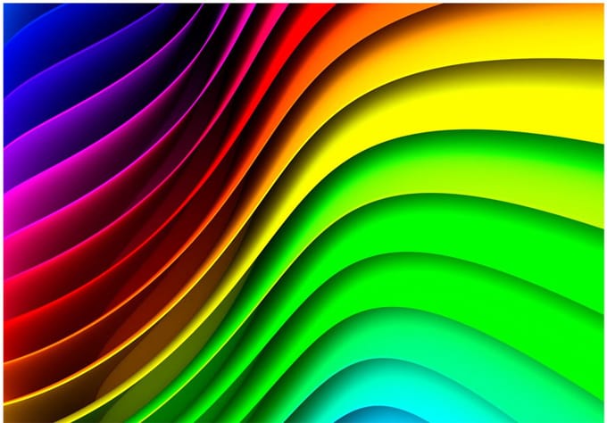 Fotobehang - Rainbow Waves.