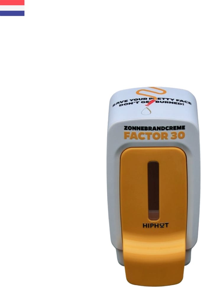 HIPHOT Zonnebrandcrème Dispenser 500ml Nederlandse opdruk geschikt voor Factor 30