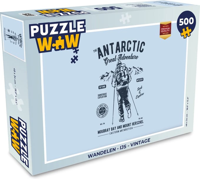 Puzzel Wandelen - IJs - Vintage - Legpuzzel - Puzzel 500 stukjes