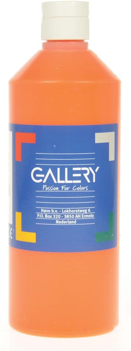 Gallery plakkaatverf, flacon van 500 ml, oranje