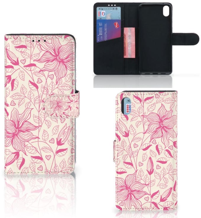 Xiaomi Redmi 7A Hoesje Pink Flowers