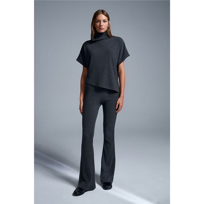 Hooggetailleerde Flared Breipantalon