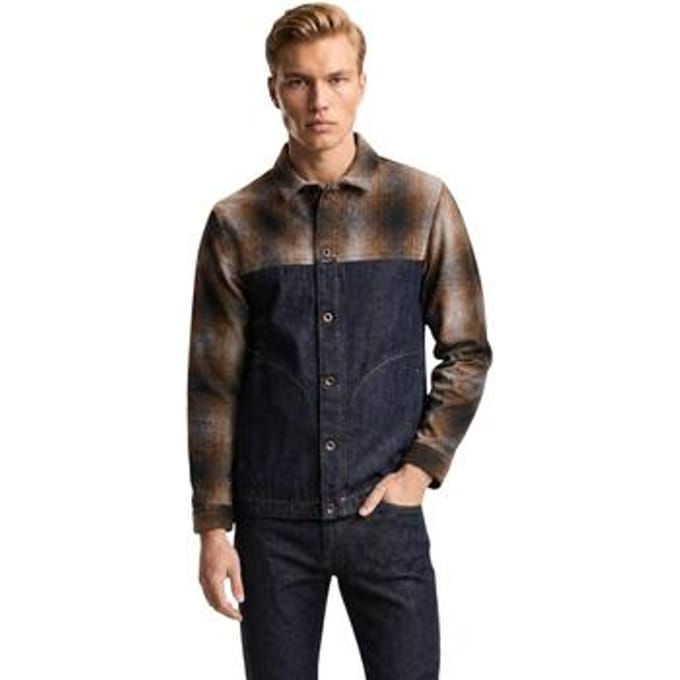 Slim fit overhemdjack van puur katoen