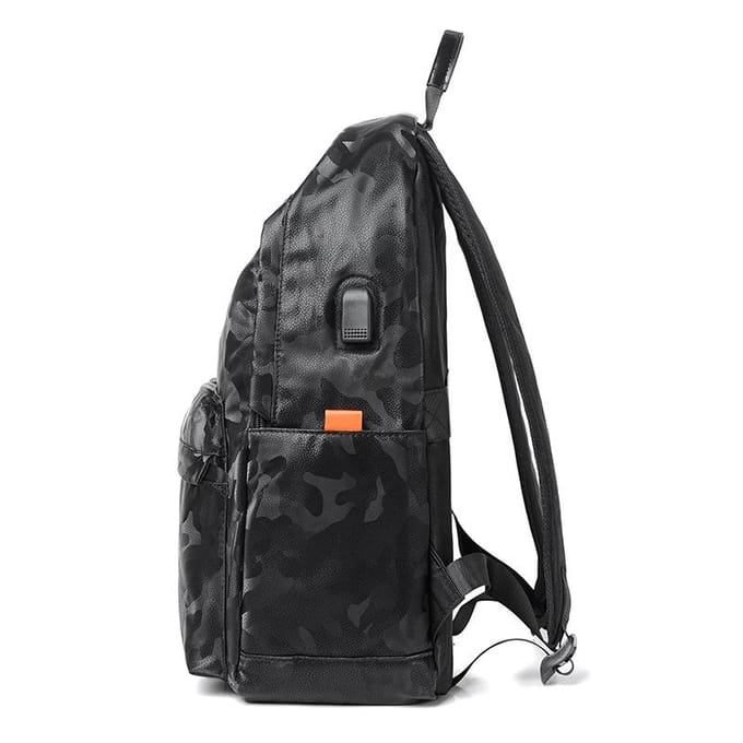 Sacs d'école étudiants à la mode de grande capacité, Sacs à dos pour ordinateur, Sacs à dos de sport camouflage tendance noir