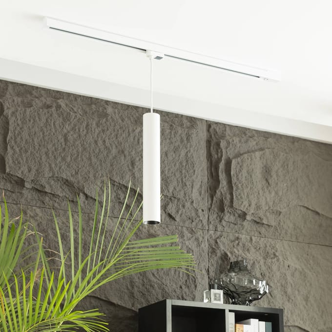 Arcchio - railverlichting - 1licht - Aluminium, polycarbonaat - H: 40 cm - wit - Inclusief lichtbron