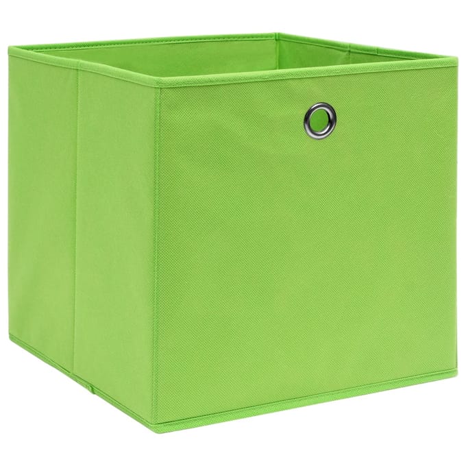 vidaXL - Opbergboxen - 10 - st - 32x32x32 - cm - stof - groen