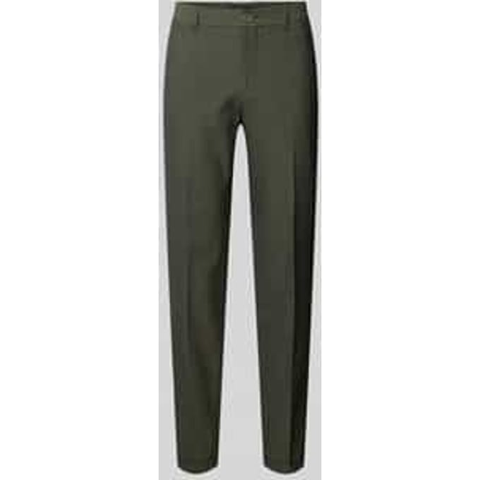 Slim fit chino met bandplooien Model 'Maliam'