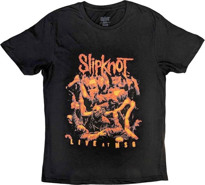 Slipknot - Live At MSG Orange Heren Tshirt - S - Zwart